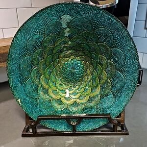 Elegant Peacock Designed Decorative Plate